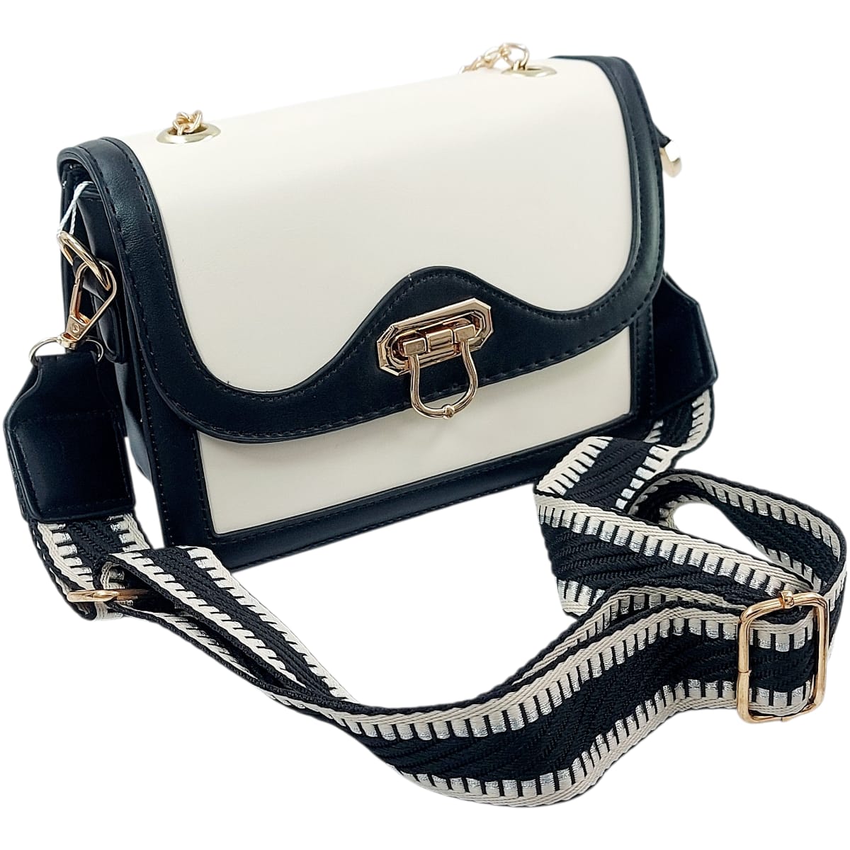 Bolso Manos Libres Negro * Natural imagen 3