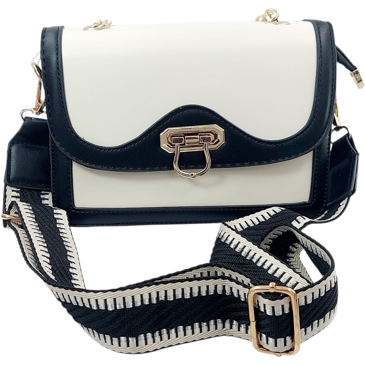 Bolso Manos Libres Negro * Natural imagen 2